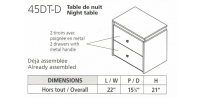 Table de chevet droit 45DT-D